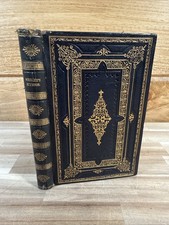 c1860 JOHN WESLEY HYMN BOOK fine binding LEATHER antique METHODIST hymns picture