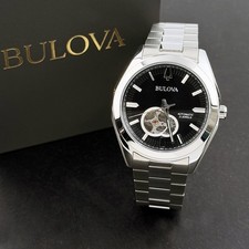 Bulova Men's Surveyor 96A270 Black Dial Automatic Chronograph Watch 42MM picture