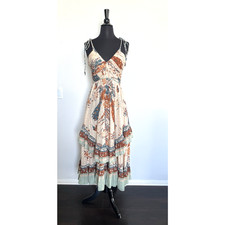 Ulla Johnson Portia Floral Print Midi Dress 4 Boho Cottagecore Costal Summer picture