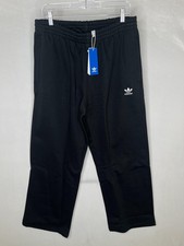 Adidas ESS Open PT Pants Mens Large Black Originals Relaxed Track JV6052 NEW picture