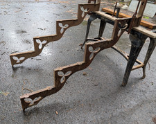 Antique Architectural Salvage Cast Iron Steps  Victorian Staircase Porch picture