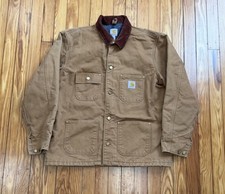 Carhartt C001 BRN Blanket Lined Coat Jacket Men's Size Large picture