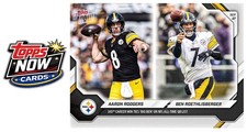 2026 Topps Now NFL #32 Aaron Rodgers Ben Roethlisberger Steelers - PRESALE picture