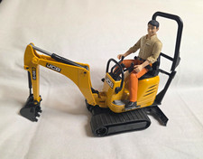 Bruder 62002 JCB Micro Excavator 8010 CTS with bworld Figure - As-Is / Parts picture