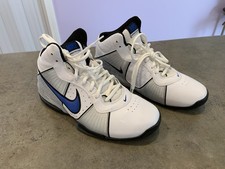 Nike Air Max Full Court Basketball Shoes Sz 7 Men White Blue 417792-105 NWOT picture