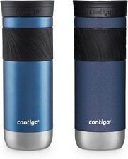 Contigo SNAPSEAL Insulated Stainless Steel Travel Mug with Grip 20oz. Blue Corn picture