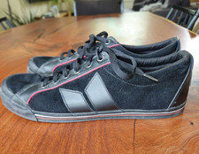 Macbeth Men's Eliot Black and Red Leather and Canvas Sneakers US 12 UK 11 EU 46 picture