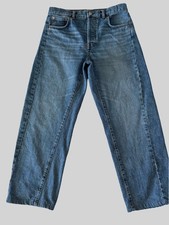 Madewell Women's Pieced Barrel-Leg Jeans  Medium Wash Size 27 picture