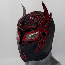 RED AND BLACK WRESTLING MASK LUCHADOR WRESTLER LUCHA LIBRE COSTUME COSPLAY picture