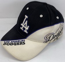 Vintage Twins Enterprise Los Angeles LA Dodgers Black/White OSFA Strap Back Hat picture