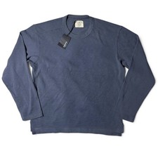 Buck Mason Field-Spec Rugby Crew Sweatshirt Mens Size L Dusty Blue Cotton NWT picture