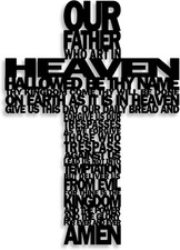 Metal Cross Wall Decor - Rustic Farmhouse Decor Black Prayer Text Cross Wall Art picture