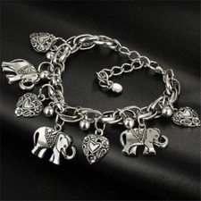 Elegant Silver Tone Unique New Women Fashion Charms Elephant Bracelet 9