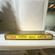 Vintage Original Lighted Advertising Sign Box Lamp Gold 