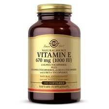 Solgar Vitamin E 670 mg 1000 IU Mixed d-Alpha Tocopherol Tocopherols 100 Sgels picture