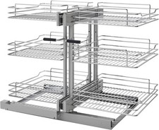 Rev-A-Shelf 5PSP3-18SC 3 Tier Blind Corner Organizer w/ Soft-Close, Chrome picture