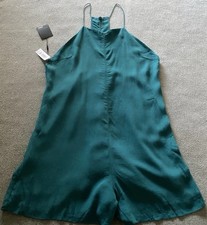 Wilfred Aritzia Women’s L Green Julee Romper Strappy Minimal Quiet Luxury NWT picture