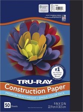 Pacon Heavyweight Construction Paper, Black, 9