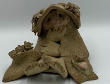 Vintage Hand Made Gnome Sculpture Darrell Perfumo West Coast BC Artist Signed picture