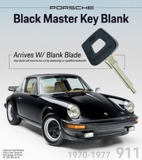 1970-1977 Porsche 911 Genuine Factory OEM Black Master Key Blank 91453190310 picture