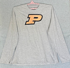 NEW Fanatics Purdue Boilermakers BIG P Mens 4XL Big & Tall Gray Long Sleeve picture
