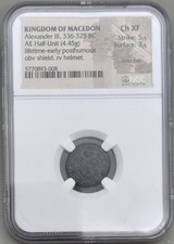 Kingdom Of Macedon Alexander III 336-323 BC AE Half-Unit NGC Ch XF Posthumous picture