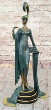 VINTAGE JULIUS ERTE SCULPTURE STATUE MODEL GORGEOUS ART DECO FEMALE FIGURE BRONZ picture