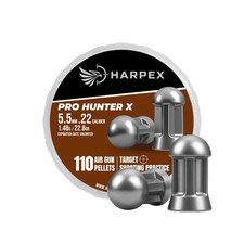 HARPEX Pro Hunter X 110 Count MAGNUM Domed 5.5mm .22 Caliber Airgun Pellets picture