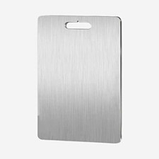 Titanium Cutting Board Rectangle Rigid Metal Board with Handle Hole picture