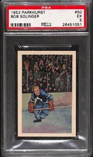 1952 Parkhurst 50 Bob Solinger Maple Leafs PSA 5  EX NICE CARD SC702 G2U picture