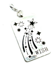 Brighton Heartfelt Treasures Wish Rectangle Silver Dog Tag Custom Clip Charm picture