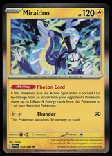 Miraidon 028/084 Rare Pitch Black Pokemon Holo Near Mint picture