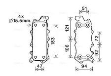 AVA QUALITY COOLING MS3685 oil cooler, engine oil for Chrysler, Jeep, Mercedes-Ben picture