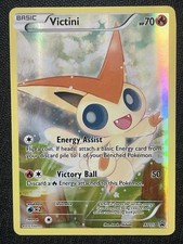 2016 Pokemon TCG XY Black Star Promos Victini XY117 Full Art Holo LP⁠ picture