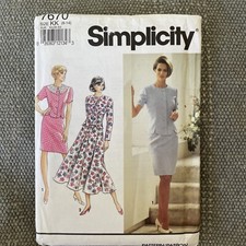 Simplicity 7670 Women's Full & Slim Skirt, Button Down Jacket Top picture
