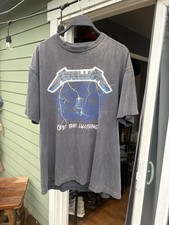 original metallica vintage shirt XL glow in the dark faded repaired picture