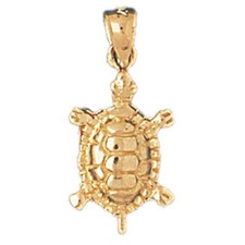 Turtle Charm Pendant 14k Gold (1.7 Grams) picture