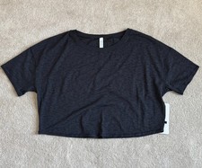 Lululemon Lightest Cropped Tee Black Short Sleeve Women's Size 12 NWT w/Shopper picture