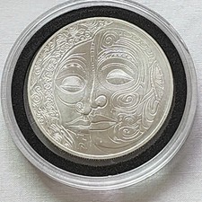 2023 Niue Maori Male Female Ying Yang 1 Ounce .999 Fine Silver Charles III $2 picture