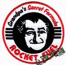 GRANDPA'S ROCKET FUEL Patch hot rod rat rod drag racing fink vintage retro 1960s picture