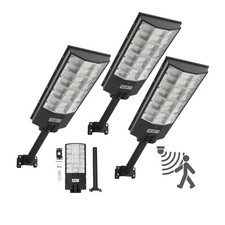 VEVOR 8000W Solar Street Lights Outdoor 450000LM LED Lights Dusk to Dawn 3 Pack picture