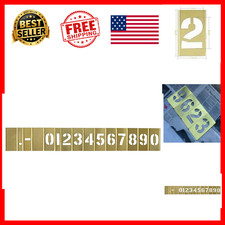 Curb Address Number Stencils 4 Inch 15 Piece Brass Interlocking Set Painting picture