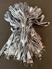 Porsche Lanyard Lot 78 Silver Red Swivel Key Hook + 9 Porsche Pens New picture