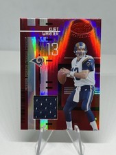 2005 Leaf Certified Materials Mirror Red /100 Kurt Warner #142 HOF Rams Card picture