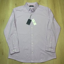Psycho Bunny Men's Pima Cotton Stretch Button Down Shirt Lavendula 17/17.5 34/35 picture