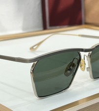 JACQUES MARIE MAGE BRESSON Metal Sunglasses Silver Frame Green Lens 60-15-146 picture