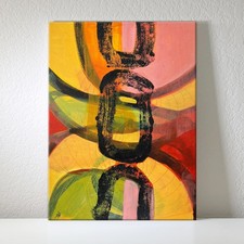 Original Abstract Expressionist Painting 12x16 Original Acrylic On Canvas picture
