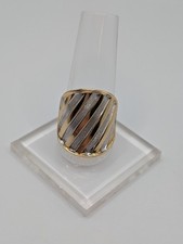 Vintage 14k Gold Vior Itlay Wide Cigar Band Ring size 8.75 3.9 Grams picture