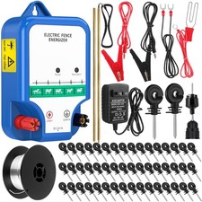 MorningRo Electric Fence Kit 8 Mile 12kV 2J AC DC picture