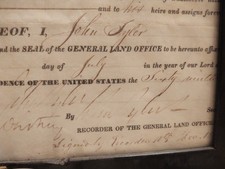 PRESIDENT JOHN TYLER SIGNED DOCUMENT picture